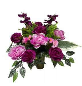 KOMPOZYCJA NA GRÓB NA CMENTARZ FLAKON FLAKON