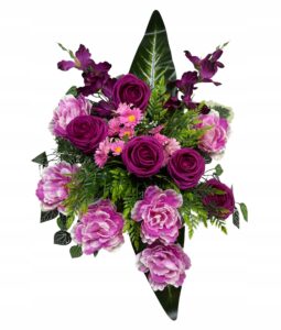 KOMPOZYCJA NA GRÓB NA CMENTARZ FLAKON PLUS DONICA SAMA DONICA